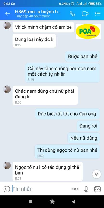 Cảm nhận khách hàng mật nhân pqa